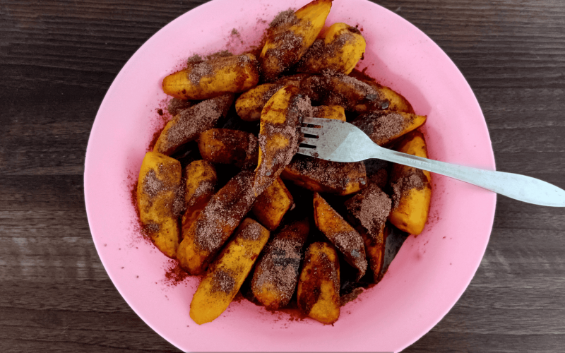 Banana Frita com Canela