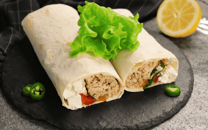 Wrap de Atum com Cream Cheese